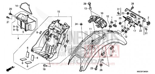 PARAFANGO POSTERIORE CB1100SAE di 2014
